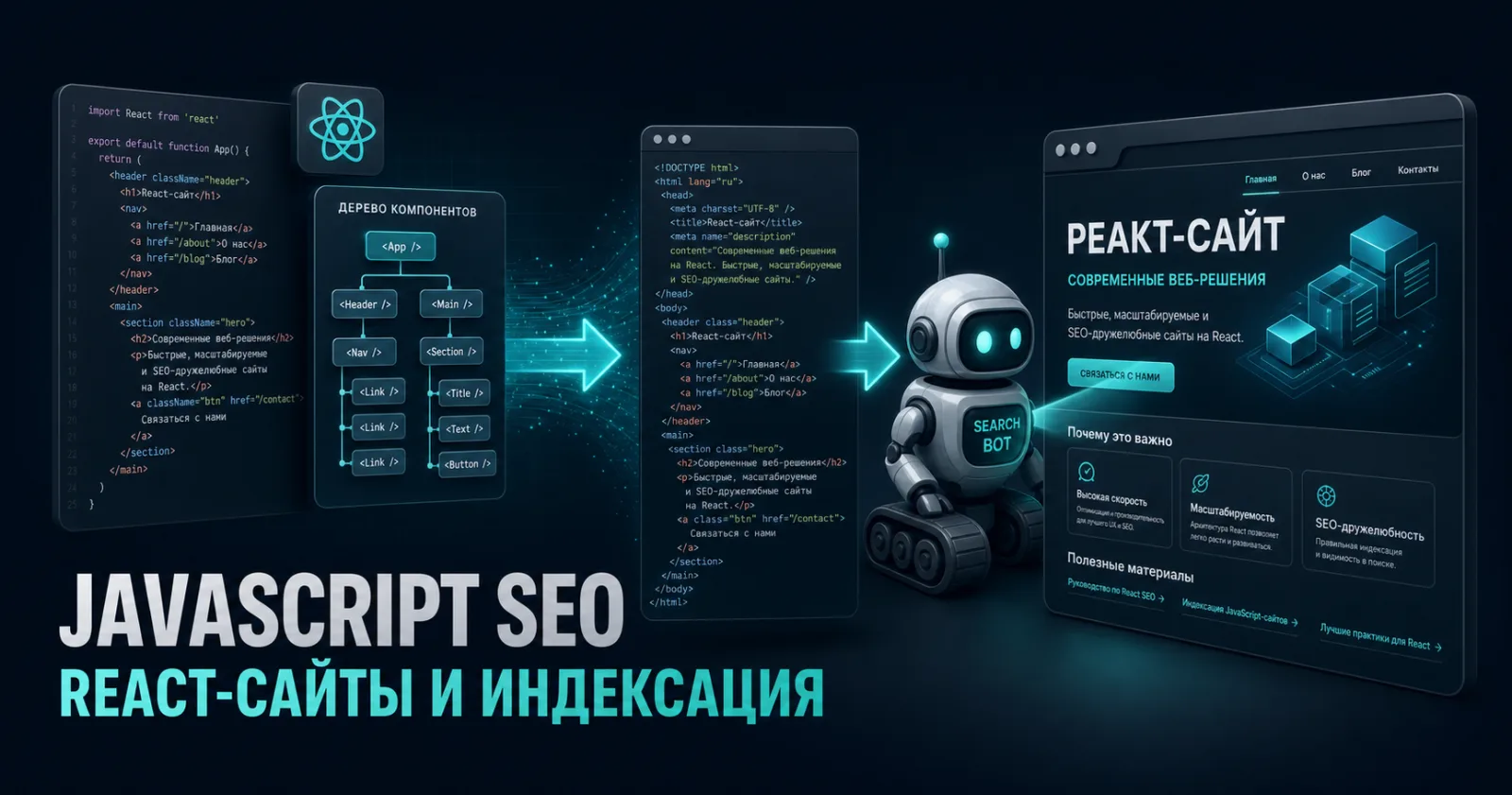 JavaScript SEO: как поисковики индексируют React-сайты в